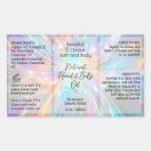 Iridescent Bottle Label 4oz Oil Dropper Product (Voorkant)