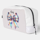 Iridescent Bow Gepersonaliseerde Accessoirezak Toilettasje (Rechterhoek)