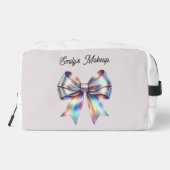 Iridescent Bow Gepersonaliseerde Accessoirezak Toilettasje (Achterkant)