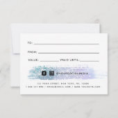 Iridescent Brush Stroke Modern Beauty Salon Spa (Achterkant)