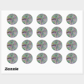 Iridescent Chrome 12 Ronde Sticker (Vel)