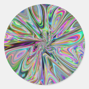 Iridescent Chrome 12 Ronde Sticker
