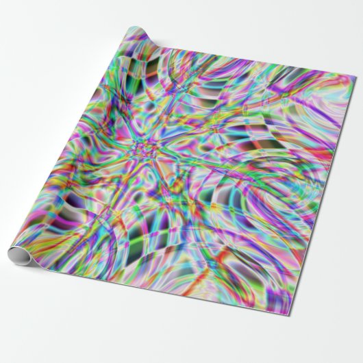 Iridescent Chrome Ten Cadeaupapier (Uitgerold)