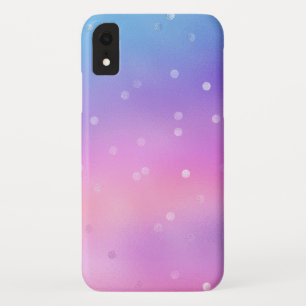 Iridescent Colors met Polka Dots Pattern iPhone XR Hoesje