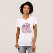Iridescent Coquette Ghost Halloween T-shirt (Voorkant volledig)