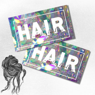Iridescent Crystal | Haarstylist Visitekaartjes