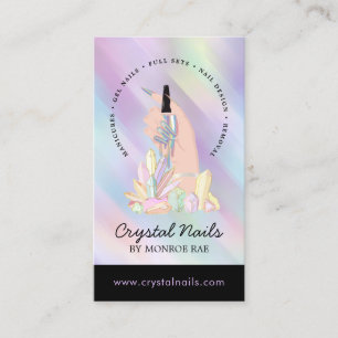 Iridescent Crystal Nail-technicus Beauty Salon Bu Visitekaartje