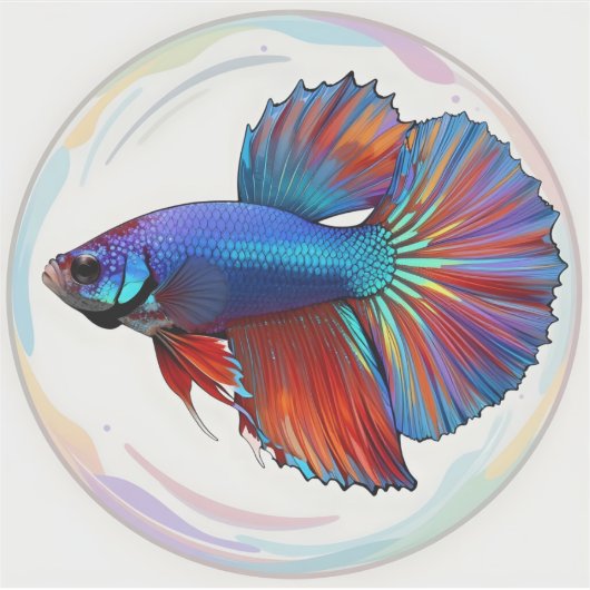 Iridescent Current - Square Vinyl  Sticker (Voorkant)