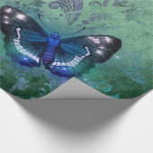 Iridescent Damask Butterfly Cadeaupapier (Hoek)