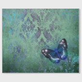 Iridescent Damask Butterfly Cadeaupapier (Vlak)