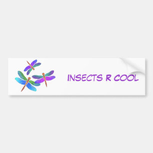 Iridescent Dive Bombing Dragonfings Bumpersticker
