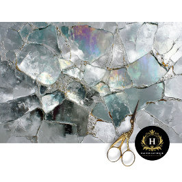 Iridescent Dragon Scale Glass Decoupage Paper Tissuepapier