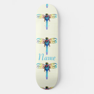 Iridescent dragonfly Thunder_Cove Skateboard