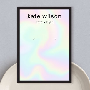 Iridescent Earring Display Card Visitekaartje