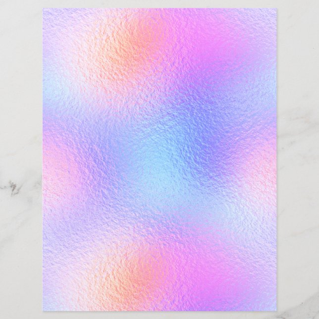 Iridescent Faux Folie Scrapbook Paper nr. 34 (Voorkant)