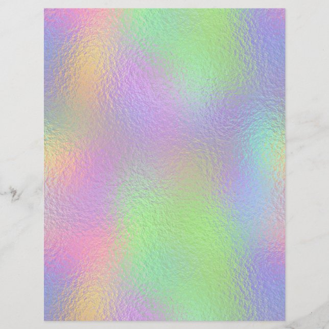 Iridescent Faux Folie Scrapbook Paper nr. 66 (Voorkant)