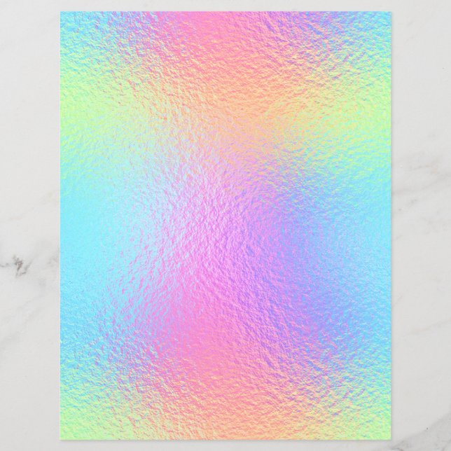 Iridescent Faux Folie Scrapbook Paper nr. 7 (Voorkant)