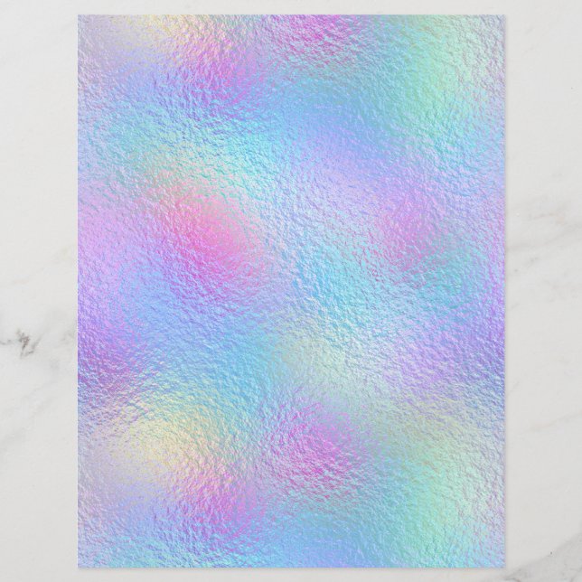 Iridescent Faux Folie Scrapbook Paper nr. 76 (Voorkant)