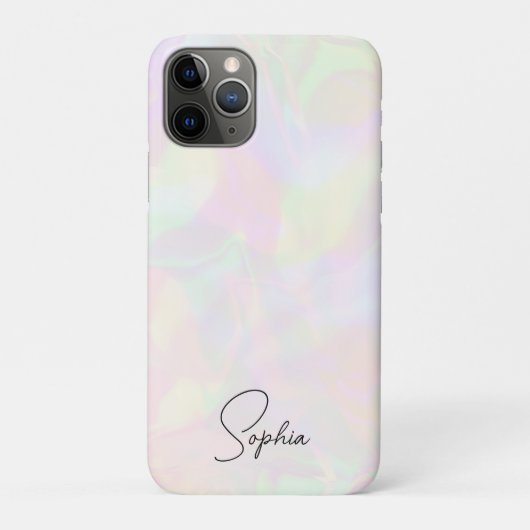 Iridescent Faux Holographic Luxe Vrouwelijk Case-Mate iPhone Case (Achterkant)