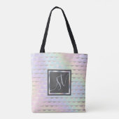 Iridescent Faux Holographic Pattern Monogram Draagtas (Achterkant)