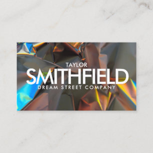 Iridescent Foil Holographic Modern Visitekaartje