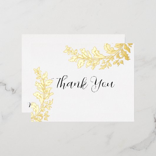 Iridescent Folie Dank u Folie Uitnodiging Briefkaart (Voorkant / Achterkant)