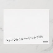 Iridescent Folie Dank u Folie Uitnodiging Briefkaart (Achterkant)