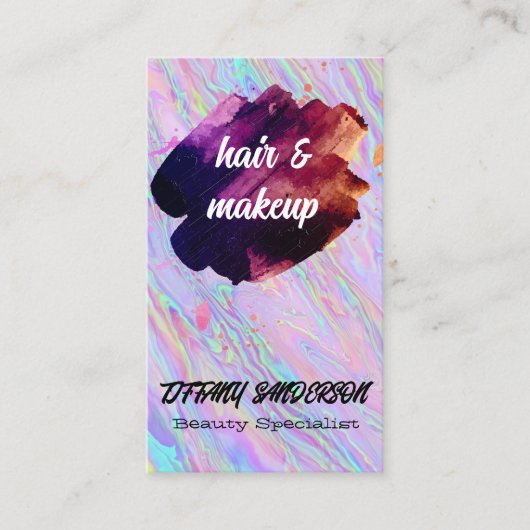 Iridescent | Geborsteld Visitekaartje (Voorkant)