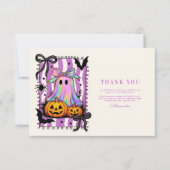 Iridescent Ghost Coquette Bow Spooky One Bedankkaart (Voorkant)