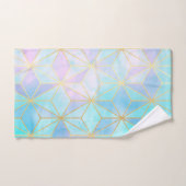Iridescent Glass Geometric Patroon Bad Handdoek (Handdoek)