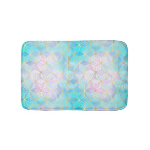 Iridescent Glass Geometric Patroon Badmat