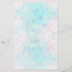 Iridescent Glass Geometric Patroon Briefpapier