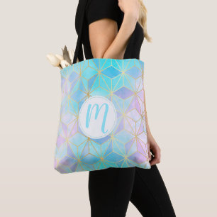 Iridescent Glass Geometric Patroon Draagtas