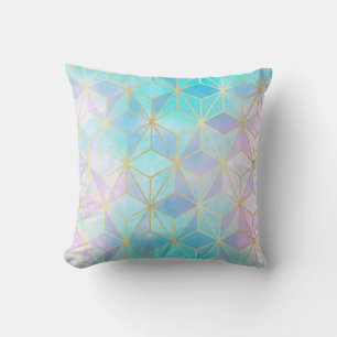 Iridescent Glass Geometric Patroon Kussen