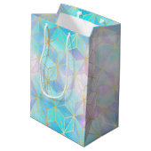Iridescent Glass Geometric Patroon Medium Cadeauzakje (Achterkant Gekanteld)