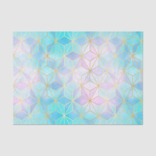 Iridescent Glass Geometric Patroon Tissuepapier
