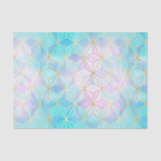 Iridescent Glass Geometric Patroon Tissuepapier (Voorkant)