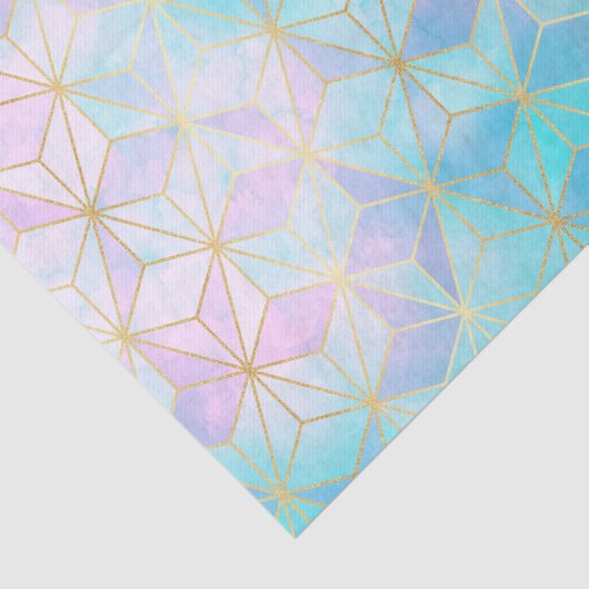 Iridescent Glass Geometric Patroon Tissuepapier (Detail)