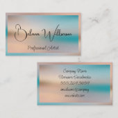 Iridescent Glass Texture Background Visitekaartje (Voorkant / Achterkant)