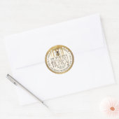 Iridescent Gold Drips Honey Label met Honeycomb (Envelop)