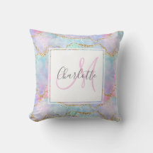 Iridescent goudglitter-monogram