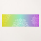 Iridescent Gradient Asymmetric Mandala & Initials Yogamat (Voorkant (horizontaal))