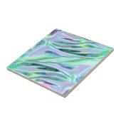 Iridescent Green en Blue MetallicMarked Tegeltje (Zijkant)