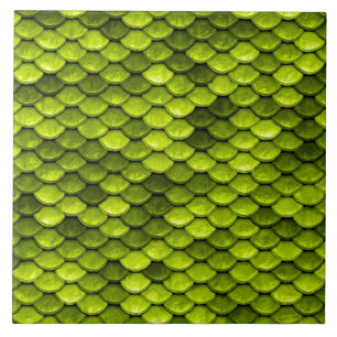 Iridescent Green Glitter Mermaid Fish Scales Tegeltje