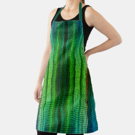 Iridescent Green Weave All-Over Print Schort