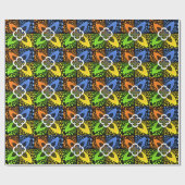 Iridescent Hearts Seamless Polka Dot Abstracte kun Cadeaupapier (Vlak)