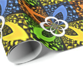 Iridescent Hearts Seamless Polka Dot Abstracte kun Cadeaupapier (Rol Hoek)