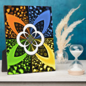 Iridescent Hearts Seamless Polka Dot Abstracte kun Fotoplaat (Zijkant)