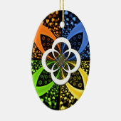 Iridescent Hearts Seamless Polka Dot Abstracte kun Keramisch Ornament (Rechts)