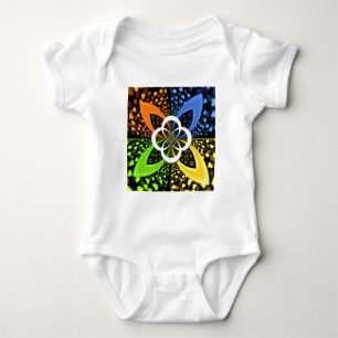 Iridescent Hearts Seamless Polka Dot Abstracte kun Romper